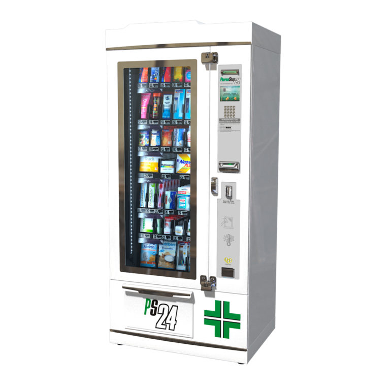 Máquina vending Pharmashop24, comercializada por Exclusivas Iglesias.