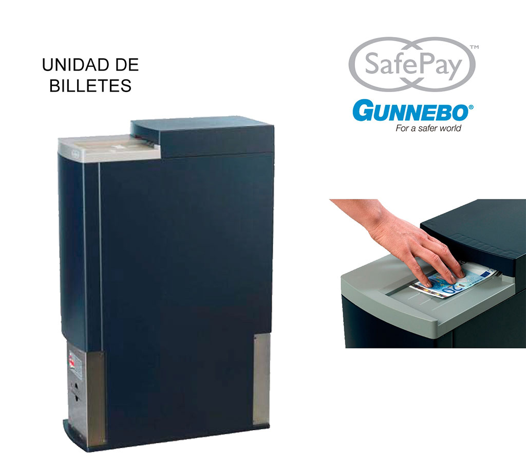 Sistema de gestión de efectivo Safepay, comercializado por Exclusivas Iglesias.